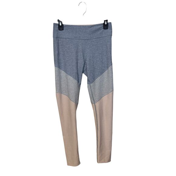 Outdoor Voices Pastel Gray Blue Pink 7/8 Colorblock Springs Leggings Size Medium - Picture 2 of 4